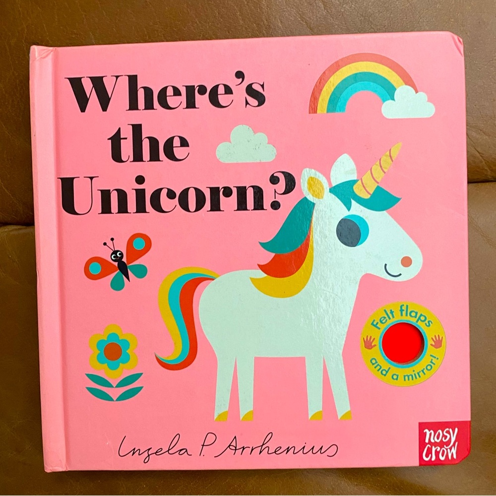 4/$20 💕 WHERE’s THE UNICORN? 🦄 interactive board book peekaboo felt flaps